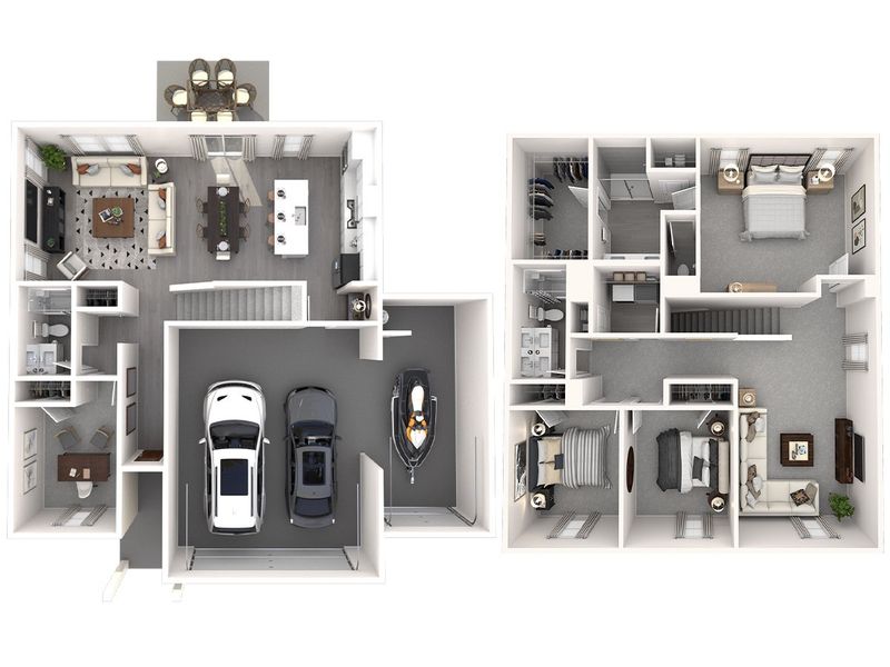 2D floor plan layout for the Rockwell by Meritage Homes in Briarcreek - Bronze Series, Cane Ridge, TN (Image 4).