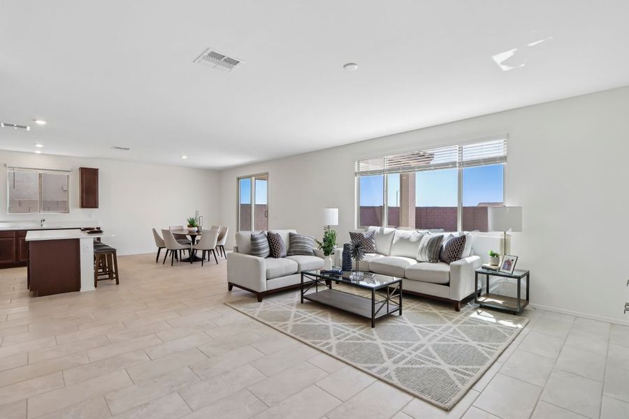 Furnished interior view inside a new home in Skyline Village Enclaves, San Tan Valley (Image 4).