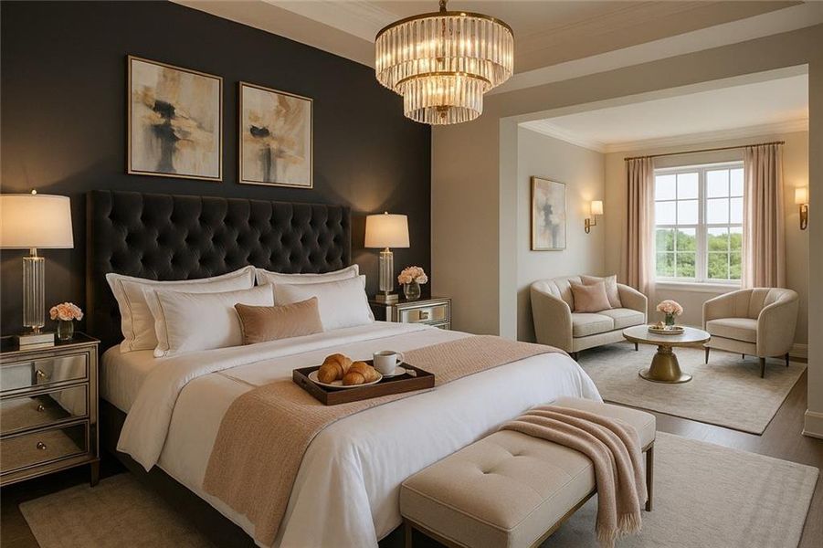 Furnished interior view inside a new home in The Hills at Cedar Creek, Winder (Image 16).