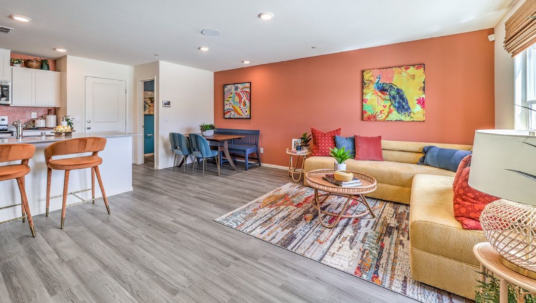 Representative furnished interior of a home built from the 1309 by D.R. Horton in Stone Creek, Clinton (Image 4). Representative furnished interior of a home built from the 1309 by D.R. Horton in Stone Creek, Clinton (Image 4).