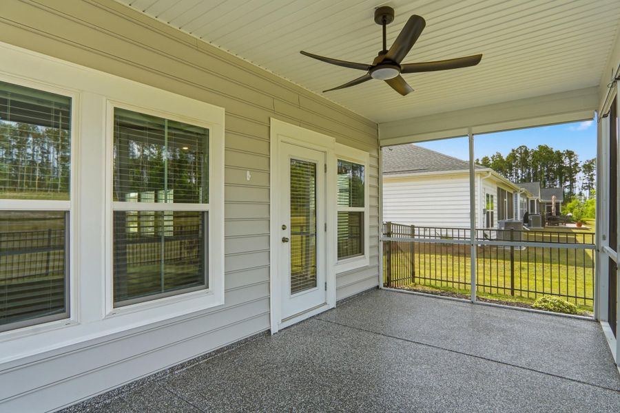 Exterior details and patio area of a home in Horizons at Summers Corner | 55+, Summerville (Image 3).