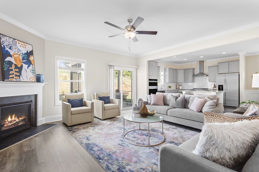 Representative furnished interior of a home built from the Bentcreek II by Great Southern Homes in Old Charleston Acres, Pelion (Image 6).