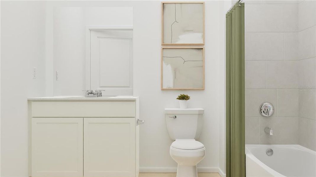 Furnished interior view inside a new home in , Clermont (Image 6).