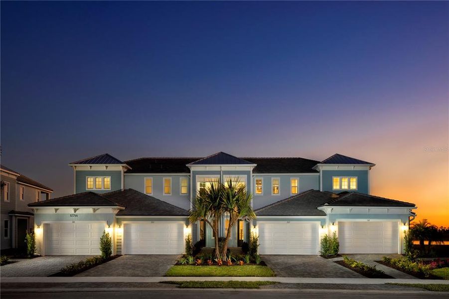 Front exterior of a new home in Palmera at Wellen Park, Venice, FL, highlighting curb appeal (Image 2).