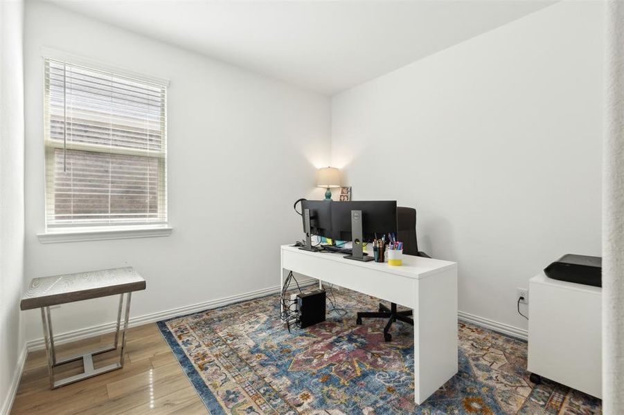 Bedroom 3 is currently used as an office- perfect for work from home or school.