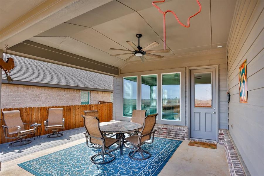 Exterior details and patio area of a home in Liberty Pointe, Gainesville (Image 20).