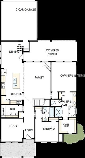 2D floor plan layout of this home in Karis - Village Series, Crowley, TX (Image 2). 2D floor plan layout of this home in Karis - Village Series, Crowley, TX (Image 2).