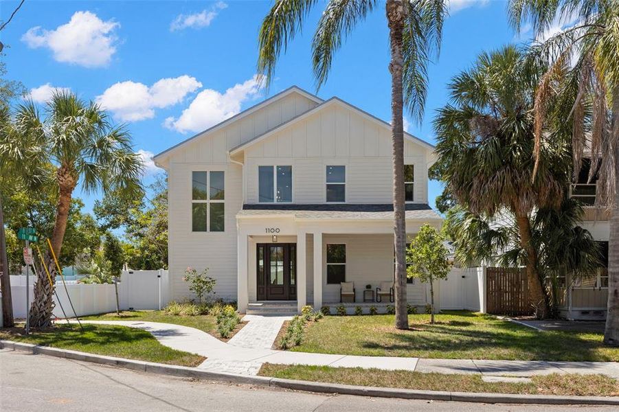 Front exterior of a new home in , St. Petersburg, FL, highlighting curb appeal (Image 28).