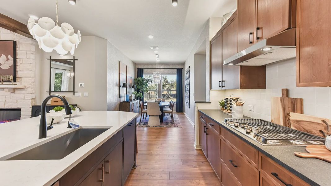 Representative furnished interior of a home built from the Peyton by Chesmar Homes in The Grove at Blackhawk, Pflugerville (Image 29).