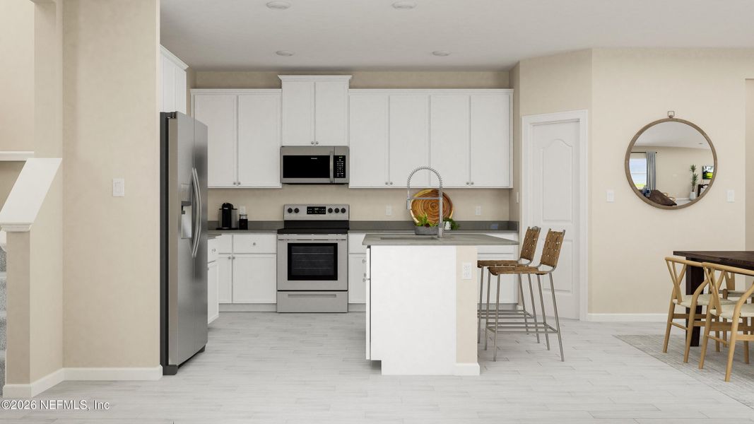 Furnished interior view inside a new home in Avalon Woods, Jacksonville (Image 18).