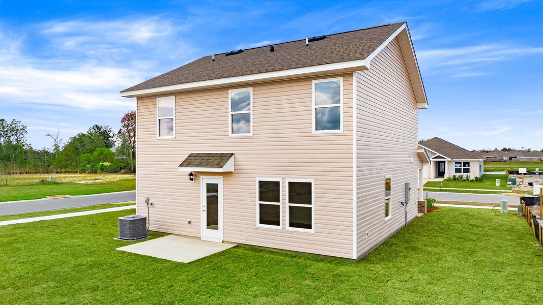 Exterior details and patio area of a home in Hodges Bayou Plantation, Panama City (Image 20).