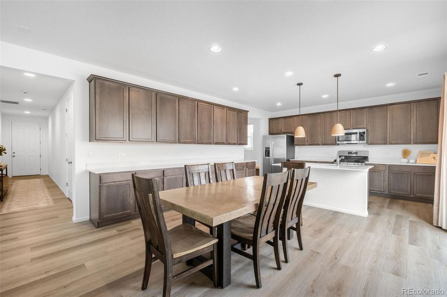 Furnished interior view inside a new home in Thompson River Ranch, Johnstown (Image 14).