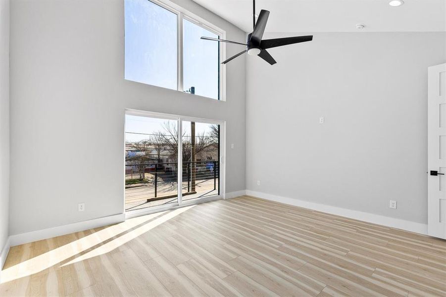 Primary Bedroom with Soaring Ceiling!