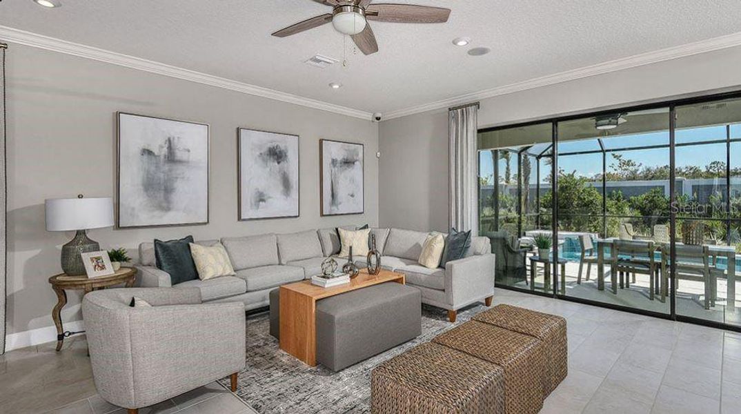 Furnished interior view inside a new home in Cassia at Skye Ranch, Sarasota (Image 8).