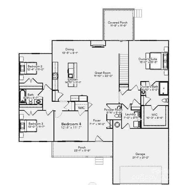2D floor plan layout of this home in , Rutherfordton, NC (Image 4).