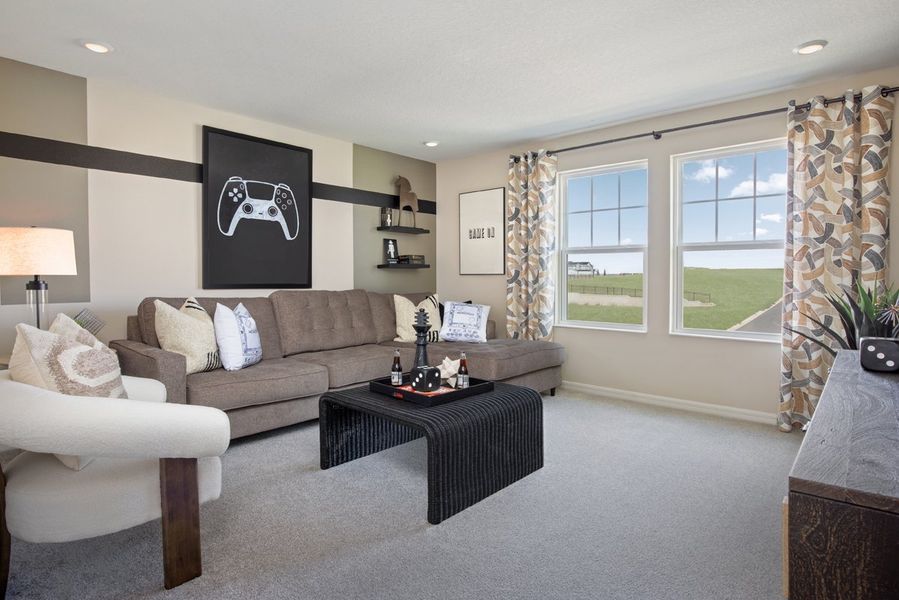 Representative furnished interior of a home built from the 2320 Modeled by KB Home in Cypress Bluff II, Groveland (Image 8). Representative furnished interior of a home built from the 2320 Modeled by KB Home in Cypress Bluff II, Groveland (Image 8).