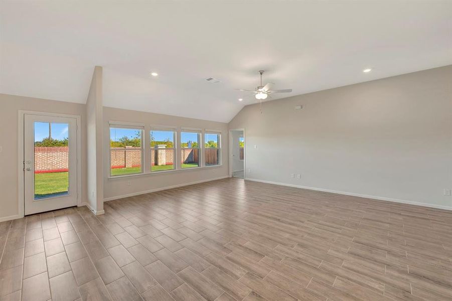 Spacious, unfurnished interior of a new home in The Preserve, Justin (Image 30).