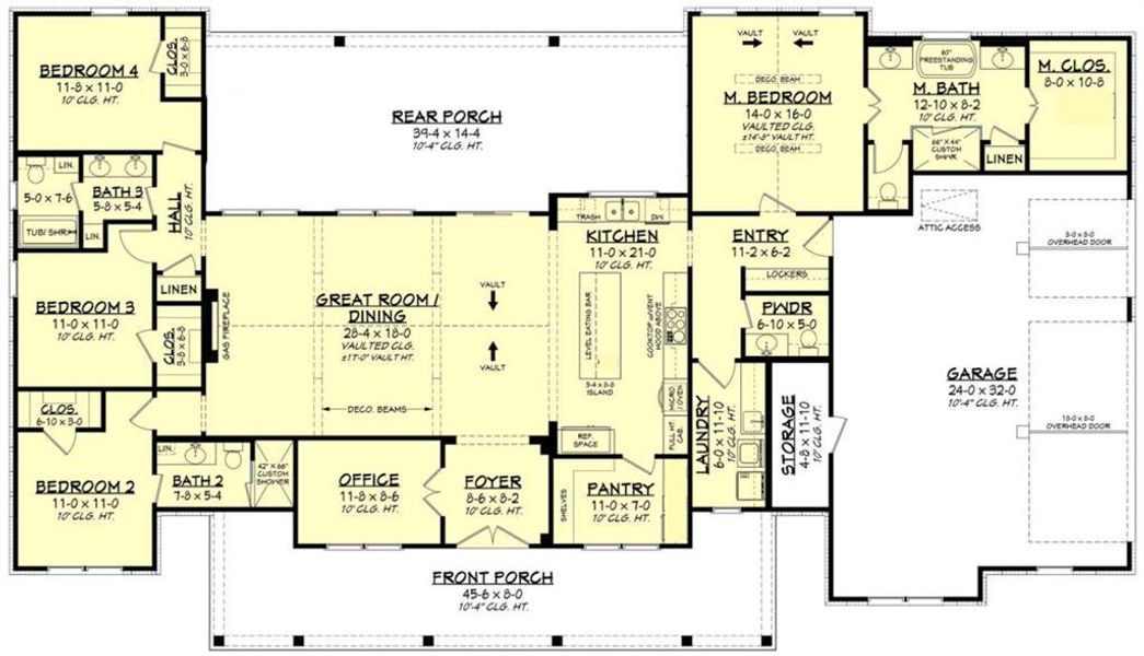 2D floor plan layout of this home in Echo Grove, Poolville, TX (Image 3).