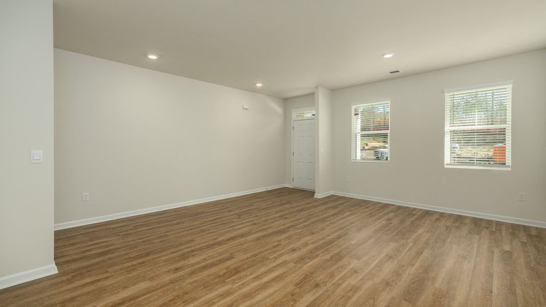Representative unfurnished interior of a home built from the Mansfield by D.R. Horton in Brooks Station, Dacula (Image 8). Representative unfurnished interior of a home built from the Mansfield by D.R. Horton in Brooks Station, Dacula (Image 8).