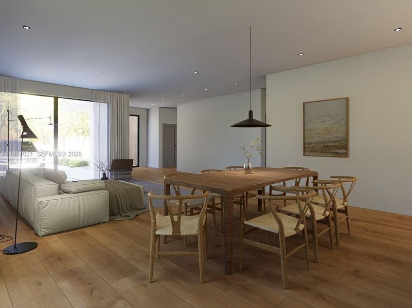 Furnished interior view inside a new home in , Hollywood (Image 4).