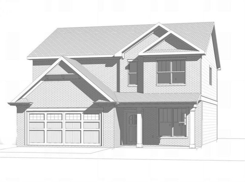 Exterior rendering of this home design in , Atlanta, GA (Image 1). Exterior rendering of this home design in , Atlanta, GA (Image 1).