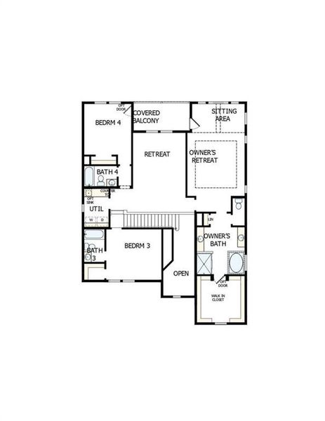 2D floor plan layout of this home in Settingdown Farms, Cumming, GA (Image 3).