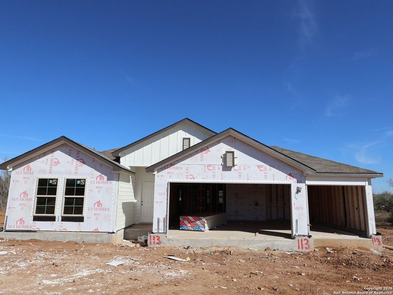 In-progress construction of a new home in Chaparral Ranch, Floresville, TX (Image 29).
