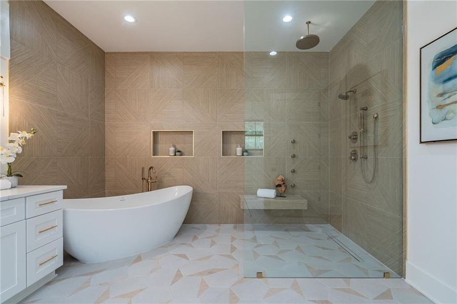 Furnished interior view inside a new home in , Brookhaven (Image 37).