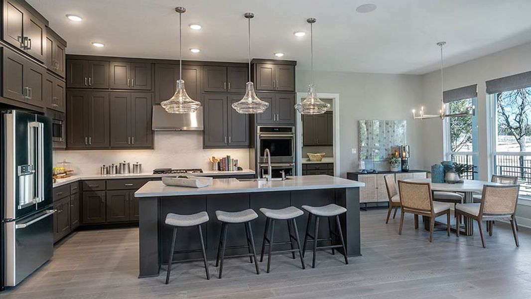 Furnished interior view inside a new home in Travisso, Leander (Image 6).