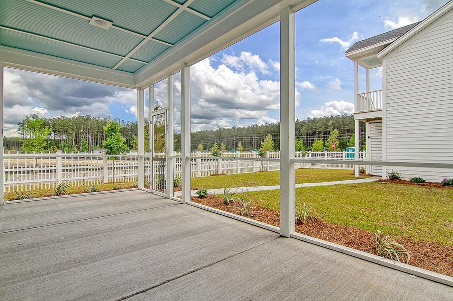 Exterior details and patio area of a home in Midtown at Nexton, Summerville (Image 2).