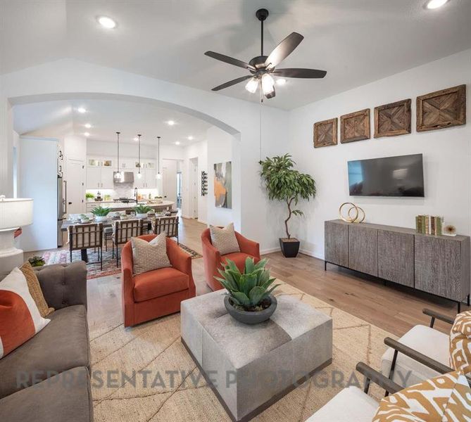 Furnished interior view inside a new home in Gateway Village - The Reserve: 50ft. lots, Denison (Image 22).