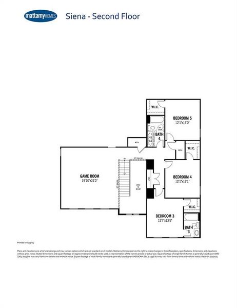 2D floor plan layout of this home in Villages of Hurricane Creek, Anna, TX (Image 3). 2D floor plan layout of this home in Villages of Hurricane Creek, Anna, TX (Image 3).