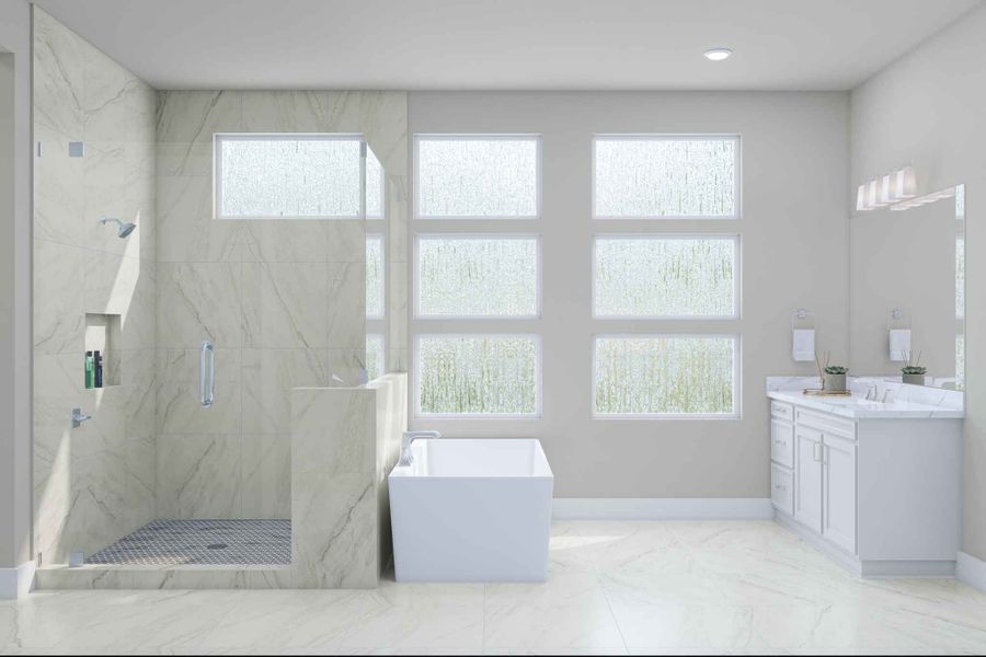 Representative furnished interior of a home built from the Marsala by Tri Pointe Homes in Legacy Grove, Montgomery (Image 13).