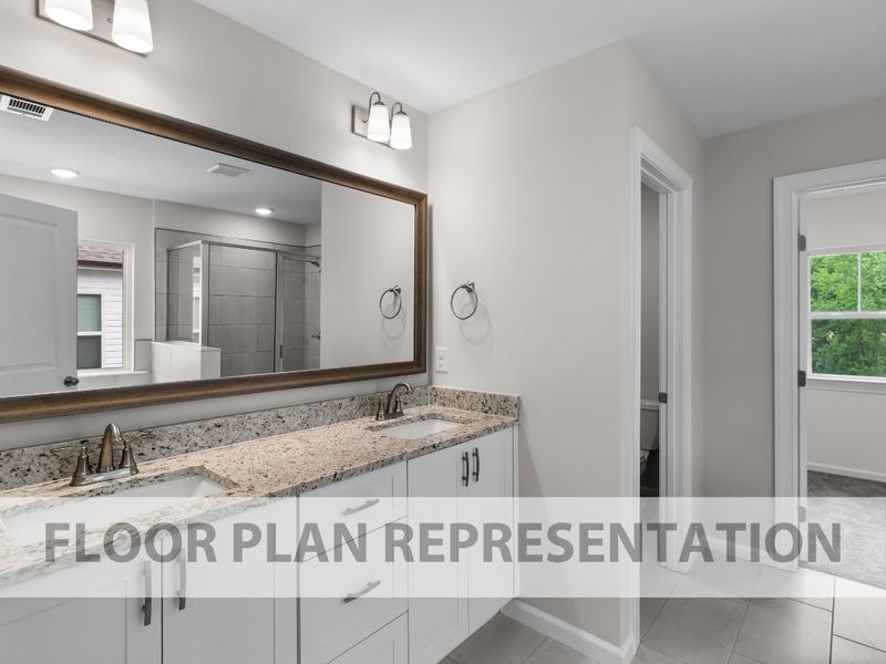 Primary Bathroom | Parkwood Plan by Ivey Homes