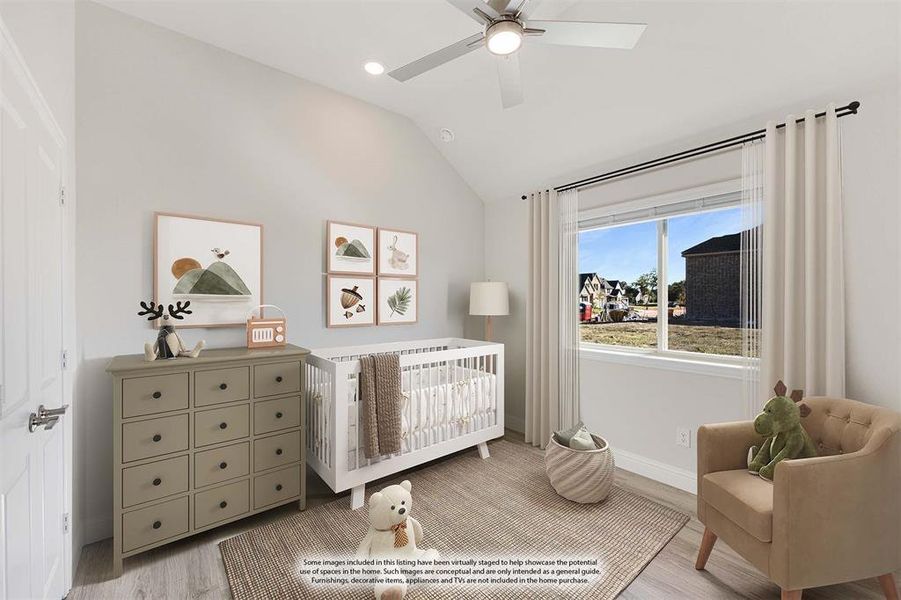 Furnished interior view inside a new home in ArrowBrooke Classic 50, Aubrey (Image 9).