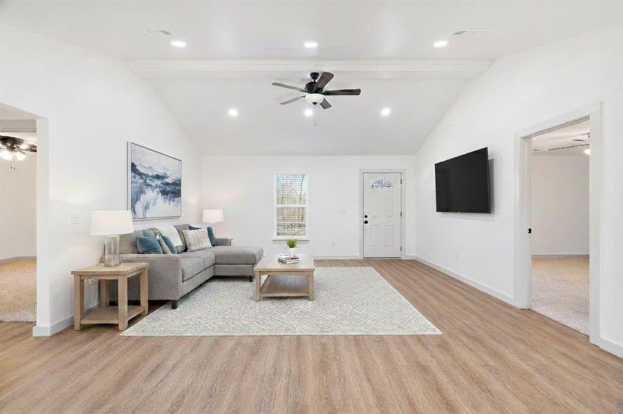 Furnished interior view inside a new home in , Powderly (Image 7).