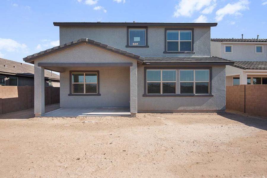 Representative exterior photo of a completed home built from the Evergreen by Taylor Morrison in Combs Ranch Discovery Collection, San Tan Valley, AZ (Image 20).