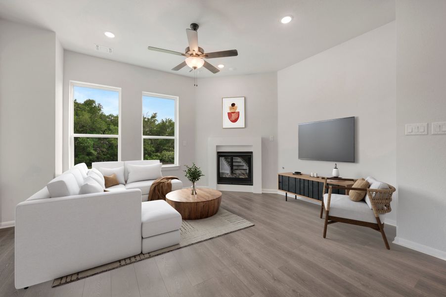 Furnished interior view inside a new home in Trails at Waterside - Villas Series, Fort Worth (Image 8).