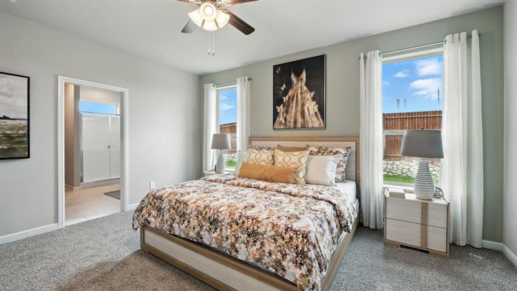 Furnished interior view inside a new home in Monarch at the Meadows, Denton (Image 16). Furnished interior view inside a new home in Monarch at the Meadows, Denton (Image 16).