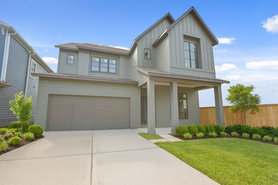 Real photo of the house with landscaping rendered. Real photo of the house with landscaping rendered.