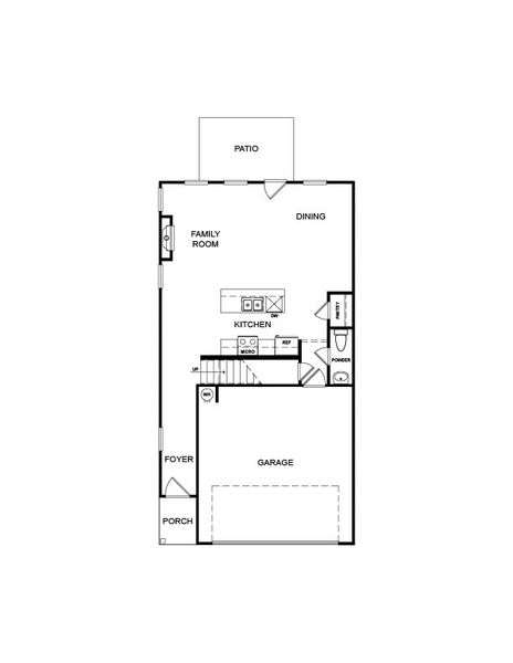 2D floor plan layout for the The Lexington II by Direct Residential Communities in Creekside Village, Lithonia, GA (Image 6).