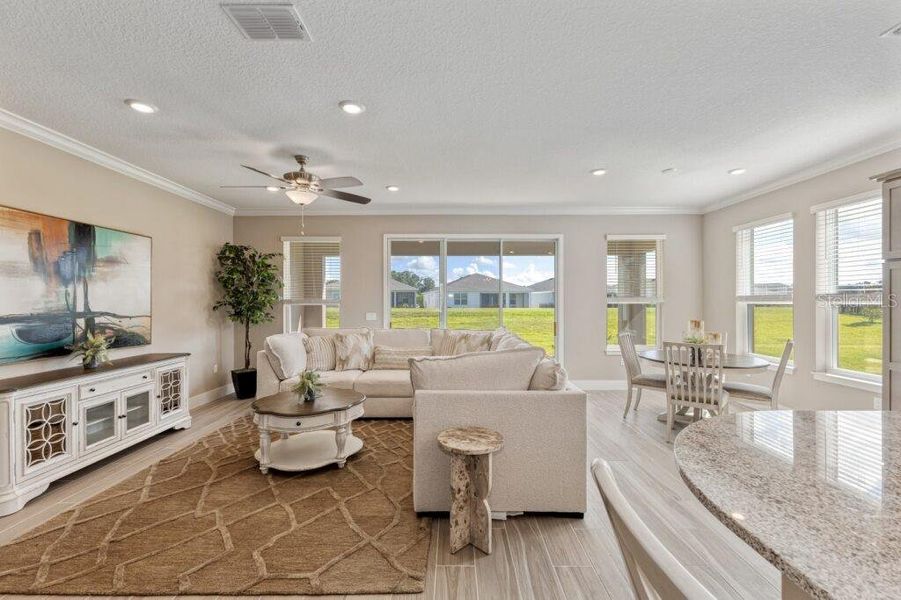 Furnished interior view inside a new home in Ocala Preserve, Ocala (Image 8). Furnished interior view inside a new home in Ocala Preserve, Ocala (Image 8).