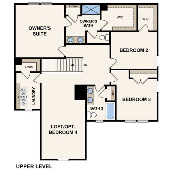 2D floor plan layout for the Apollo by Century Communities in Reserve at Gum Springs, Jefferson, GA (Image 5).