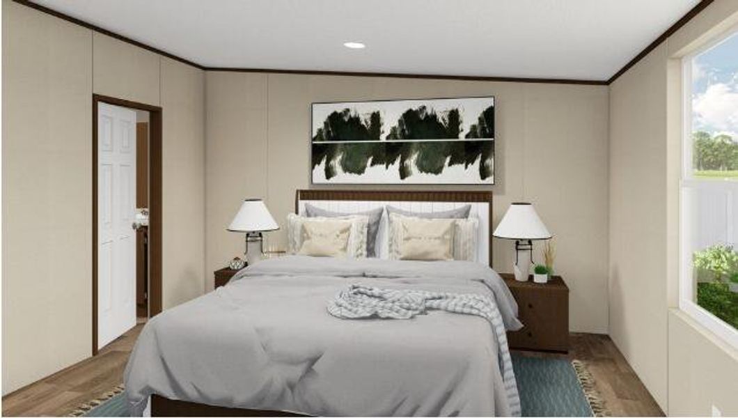 Furnished interior view inside a new home in , Cross (Image 5).