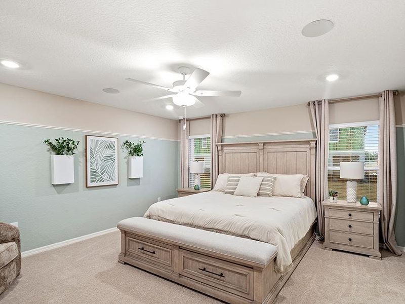 Find rest and relaxation in your spacious owner`s suite - Parker by Highland Homes