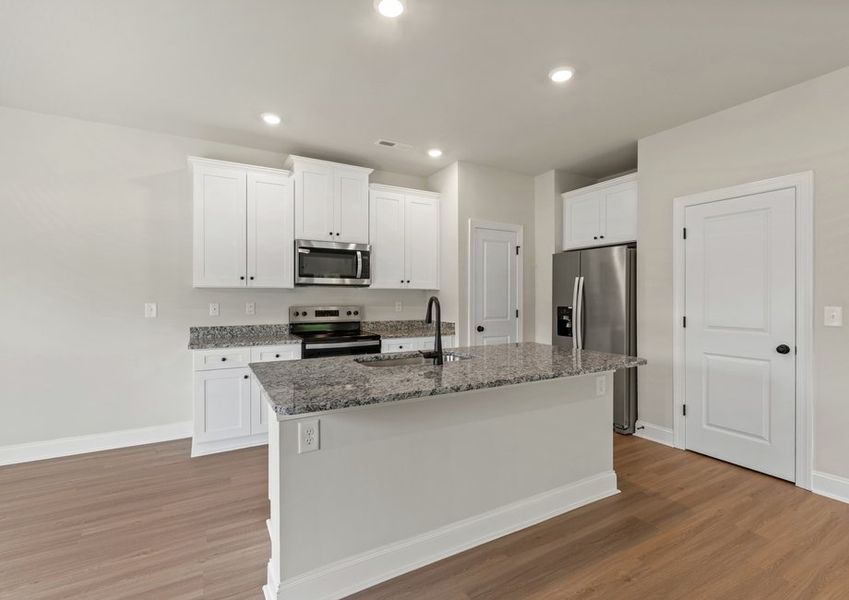 The island is spacious