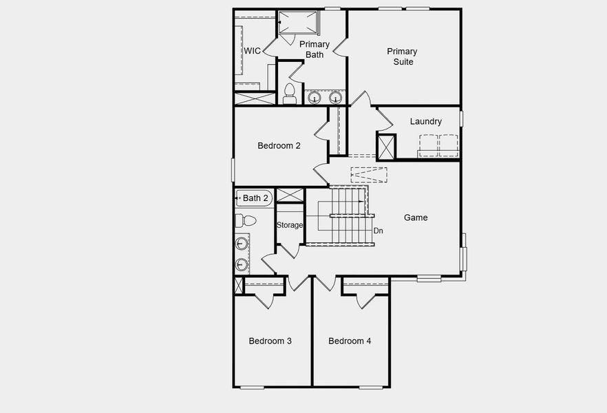 2D floor plan layout for the Kestrel by Taylor Morrison in Sunfield, Mustang Ridge, TX (Image 5). 2D floor plan layout for the Kestrel by Taylor Morrison in Sunfield, Mustang Ridge, TX (Image 5).