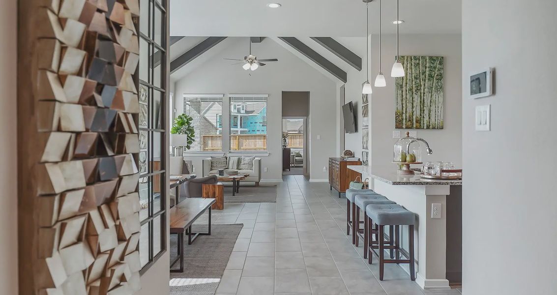 Representative furnished interior of a home built from the Orlando by Chesmar Homes in The Trails, New Caney (Image 3).