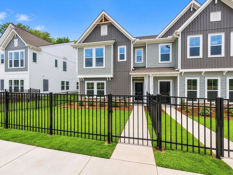 Front exterior of a new home in Westwood Reserve, Charlotte, NC, highlighting curb appeal (Image 24).