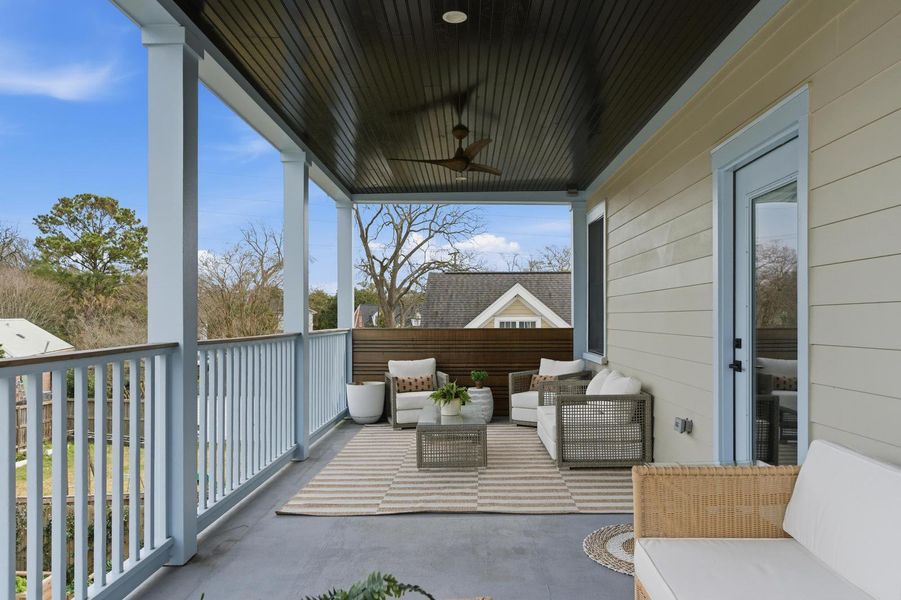Exterior details and patio area of a home in , Charleston (Image 31).